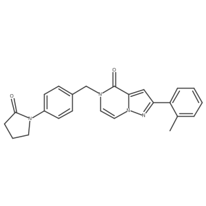 5-(4-(2-oxopyrrolidin-1-yl)benzyl)-2-(o-tolyl)pyrazolo[1,5-a]pyrazin-4(5H)-one Structure