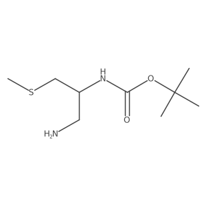 Tert-butyl [1-amino-3-(methylsulfanyl)propan-2-yl]carbamate结构式