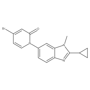 4-Bromo-1-(2-cyclopropyl-1-methyl-1H-benzimidazol-6-yl)pyridin-2(1H)-one Structure