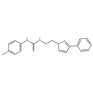 1-(4-fluorophenyl)-3-(2-(3-(pyridin-2-yl)-1H-pyrazol-1-yl)ethyl)urea Structure