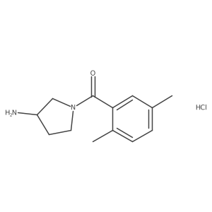 (3-Aminopyrrolidin-1-yl)(2,5-dimethylphenyl)methanone hydrochloride Structure