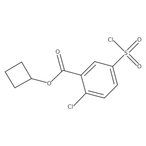 Cyclobutyl 2-chloro-5-(chlorosulfonyl)benzoate结构式