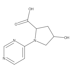 4-Hydroxy-1-(pyrimidin-4-yl)pyrrolidine-2-carboxylic acid Structure
