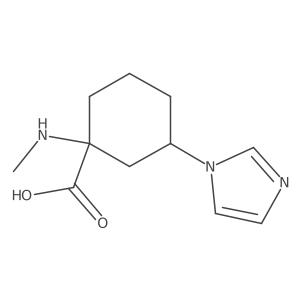 3-(1H-imidazol-1-yl)-1-(methylamino)cyclohexane-1-carboxylic acid结构式