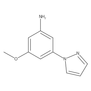 3-methoxy-5-(1H-pyrazol-1-yl)aniline结构式