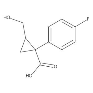 1-(4-Fluorophenyl)-2-(hydroxymethyl)cyclopropane-1-carboxylic acid Structure