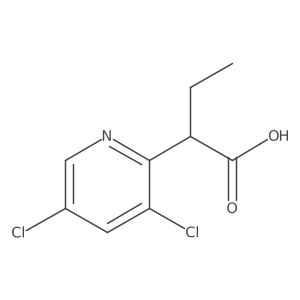 2-(3,5-Dichloropyridin-2-yl)butanoic acid Structure