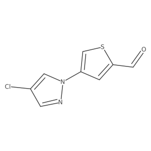 4-(4-Chloro-1H-pyrazol-1-YL)thiophene-2-carbaldehyde Structure