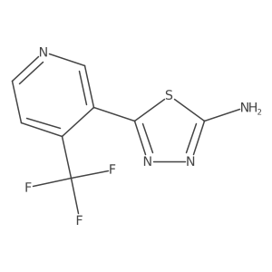 2-Amino-5-[4-(trifluoromethyl)-3-pyridyl]-1,3,4-thiadiazole Structure