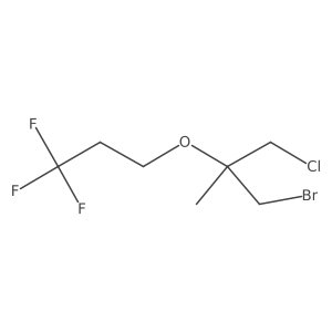1-Bromo-3-chloro-2-methyl-2-(3,3,3-trifluoropropoxy)propane Structure