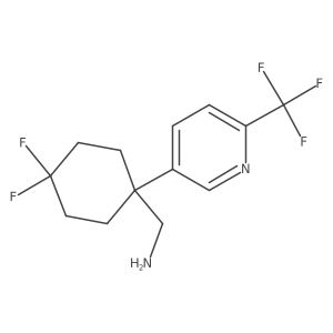 (4,4-Difluoro-1-(6-(trifluoromethyl)pyridin-3-yl)cyclohexyl)methanamine结构式