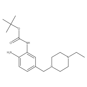 Tert-butyl (2-amino-5-((4-ethylpiperazin-1-yl)methyl)phenyl)carbamate结构式
