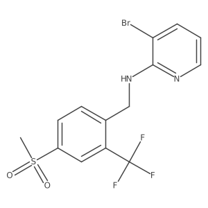 3-Bromo-N-(4-(methylsulfonyl)-2-(trifluoromethyl)benzyl)pyridin-2-amine Structure