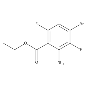 Ethyl 2-amino-4-bromo-3,6-difluorobenzoate结构式