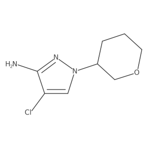4-chloro-1-(oxan-3-yl)-1H-pyrazol-3-amine结构式