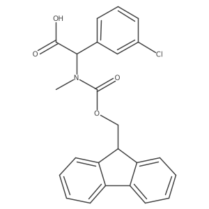 2-(3-chlorophenyl)-2-({[(9H-fluoren-9-yl)methoxy]carbonyl}(methyl)amino)acetic acid结构式