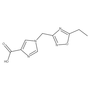 1-((5-Ethyl-1,2,4-oxadiazol-3-yl)methyl)-1H-imidazole-4-carboxylic acid结构式