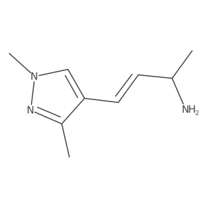 4-(1,3-dimethyl-1H-pyrazol-4-yl)but-3-en-2-amine结构式