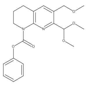 7-(Dimethoxymethyl)-3,4-dihydro-6-(methoxymethyl)-1,8-naphthyridine-1(2h)-carboxylic acid phenyl ester结构式