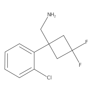 [1-(2-Chlorophenyl)-3,3-difluorocyclobutyl]methanamine结构式