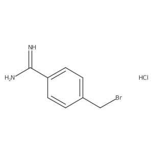 4-(Bromomethyl)benzenecarboximidamide hydrochloride结构式