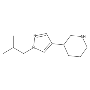 3-[1-(2-methylpropyl)-1H-pyrazol-4-yl]piperidine结构式