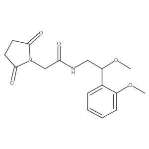 2-(2,5-dioxopyrrolidin-1-yl)-N-[2-methoxy-2-(2-methoxyphenyl)ethyl]acetamide结构式
