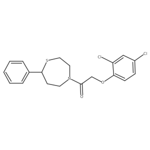 2-(2,4-Dichlorophenoxy)-1-(7-phenyl-1,4-thiazepan-4-yl)ethanone结构式