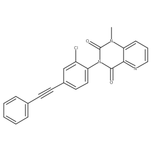 Pyrido[3,2-d]pyrimidine-2,4(1H,3H)-dione, 3-[2-chloro-4-(2-phenylethynyl)phenyl]-1-methyl-结构式