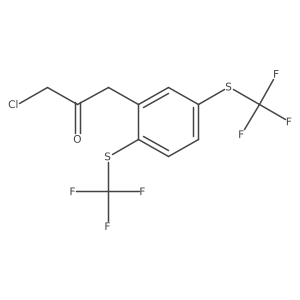 1-(2,5-Bis(trifluoromethylthio)phenyl)-3-chloropropan-2-one Structure