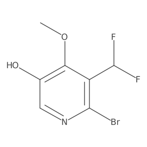 6-Bromo-5-(difluoromethyl)-4-methoxypyridin-3-ol结构式