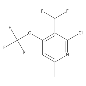 2-Chloro-3-(difluoromethyl)-6-methyl-4-(trifluoromethoxy)pyridine Structure