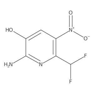 2-amino-6-(difluoromethyl)-5-nitro-pyridin-3-ol结构式