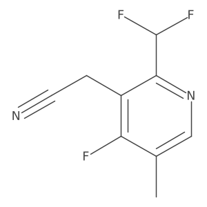 2-(Difluoromethyl)-4-fluoro-5-methylpyridine-3-acetonitrile Structure