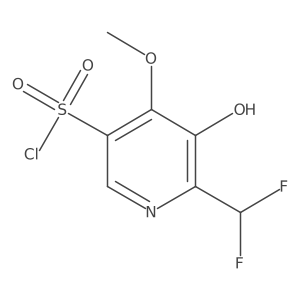 2-(Difluoromethyl)-3-hydroxy-4-methoxypyridine-5-sulfonyl chloride Structure