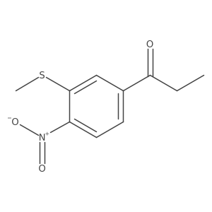 1-(3-(Methylthio)-4-nitrophenyl)propan-1-one Structure
