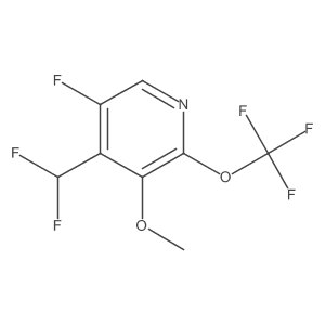 4-(Difluoromethyl)-5-fluoro-3-methoxy-2-(trifluoromethoxy)pyridine Structure