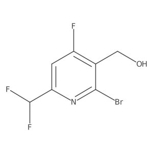 (2-Bromo-6-(difluoromethyl)-4-fluoropyridin-3-yl)methanol Structure