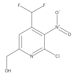 (6-Chloro-4-(difluoromethyl)-5-nitropyridin-2-yl)methanol Structure