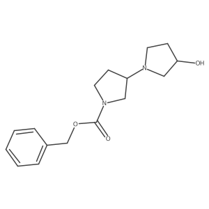 Benzyl 3-(3-hydroxypyrrolidin-1-yl)pyrrolidine-1-carboxylate结构式