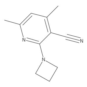 2-(Azetidin-1-yl)-4,6-dimethylpyridine-3-carbonitrile结构式