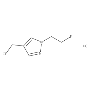 4-(Chloromethyl)-1-(2-fluoroethyl)-1H-pyrazole hydrochloride Structure
