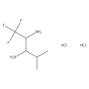 1,1,1-Trifluoro-4-methylpentane-2,3-diamine dihydrochloride Structure