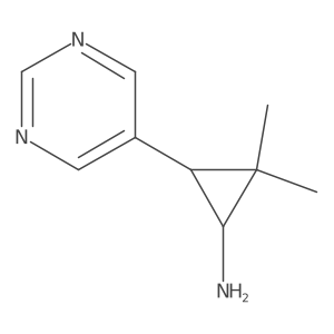2,2-Dimethyl-3-(pyrimidin-5-yl)cyclopropan-1-amine Structure