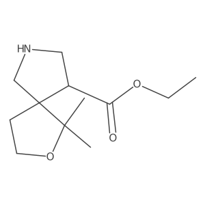 Ethyl 1,1-dimethyl-2-oxa-7-azaspiro[4.4]nonane-9-carboxylate Structure