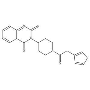 3-[1-(2-thiophen-3-ylacetyl)piperidin-4-yl]-4aH-quinazoline-2,4-dione Structure