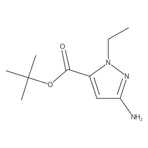 tert-butyl 3-amino-1-ethyl-1H-pyrazole-5-carboxylate结构式