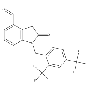 1-(2,4-Bis(trifluoromethyl)benzyl)-2-oxoindoline-4-carbaldehyde Structure