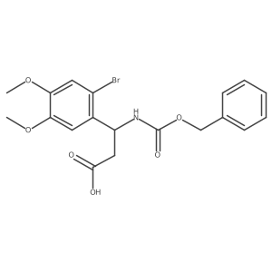 (3R)-3-{[(benzyloxy)carbonyl]amino}-3-(2-bromo-4,5-dimethoxyphenyl)propanoic acid结构式
