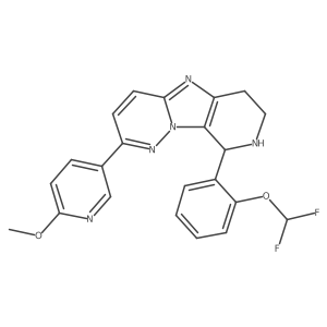 Pyrido[4',3':4,5]imidazo[1,2-b]pyridazine, 9-[2-(difluoromethoxy)phenyl]-6,7,8,9-tetrahydro-2-(6-methoxy-3-pyridinyl)-结构式